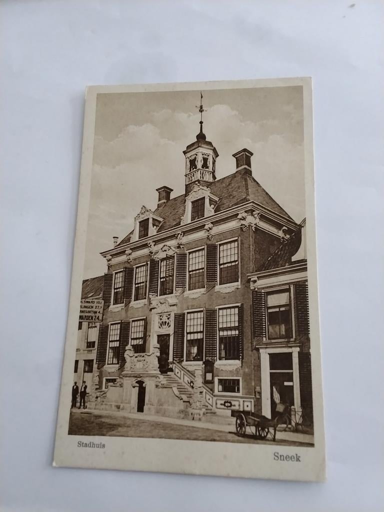 SNEEK. STADHUIS, Verzamelen, Ansichtkaarten | Nederland, Ophalen of Verzenden, Voor 1920, Friesland