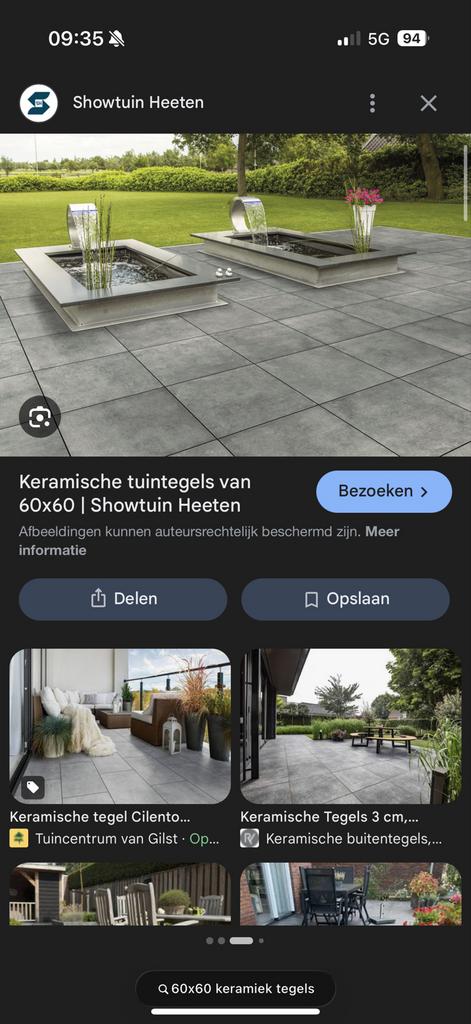Gezocht: 60x60 tegels voor achtertuin, Tuin en Terras, Overige materialen, Gebruikt, Ophalen of Verzenden, 10 m² of meer