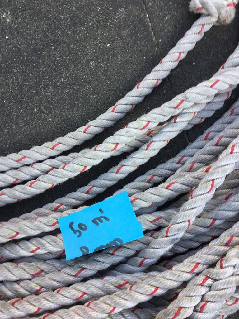Sterk touw lengte 50 meter 2 cm dik, Ophalen, Gebruikt
