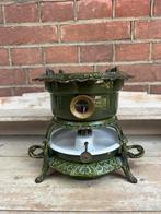 Petroleumstel / oliestel 1 pits donkergroen emaille, Antiek en Kunst, Antiek | Emaille, Ophalen of Verzenden
