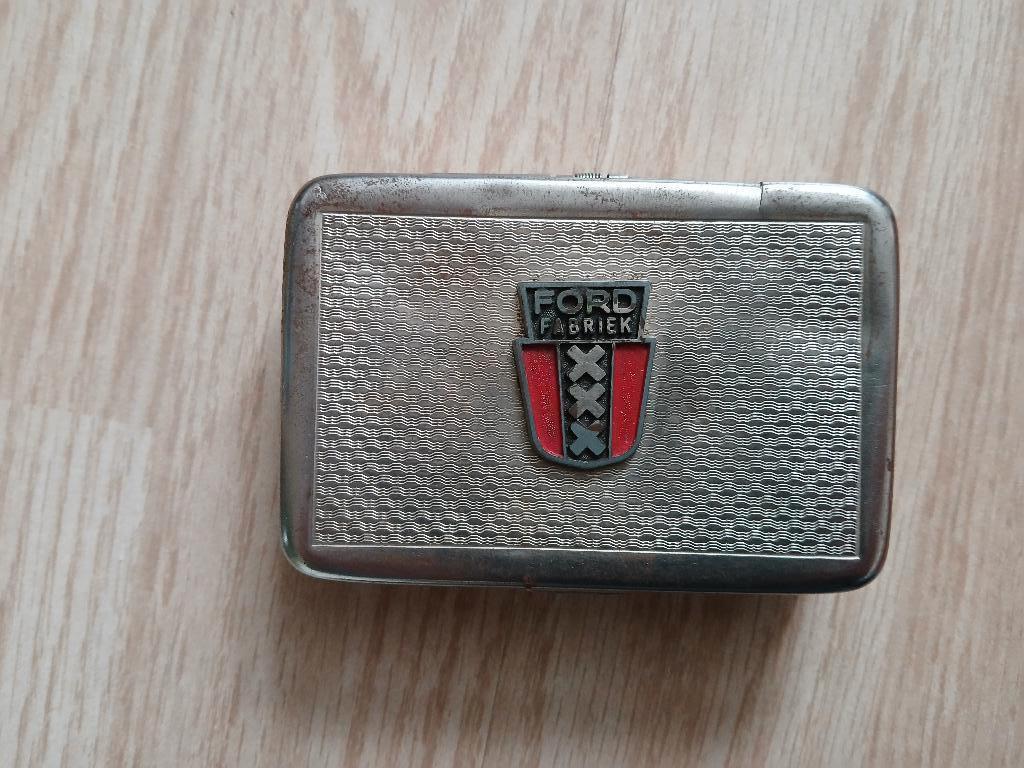 vintage sigarettendoosje met afbeelding Ford, Ophalen of Verzenden, Gebruikt, Overige typen