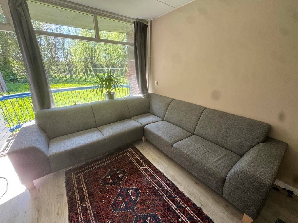 Hoekbank - Grijs, Huis en Inrichting, Banken | Bankstellen, Ophalen, Gebruikt, 100 tot 125 cm, Hoekbank