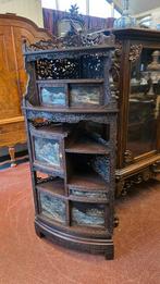 Antieke Chinese kast met handgeschilderde panelen, Ophalen of Verzenden