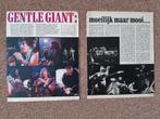 Knipsels Cuttings Gentle Giant Muziek Expres November 1975, Ophalen of Verzenden, 1960 tot 1980, Nederland, Knipsel(s)