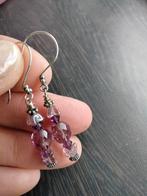 Amethyst oorbellen, Hangers, Verzenden, Paars, Nieuw