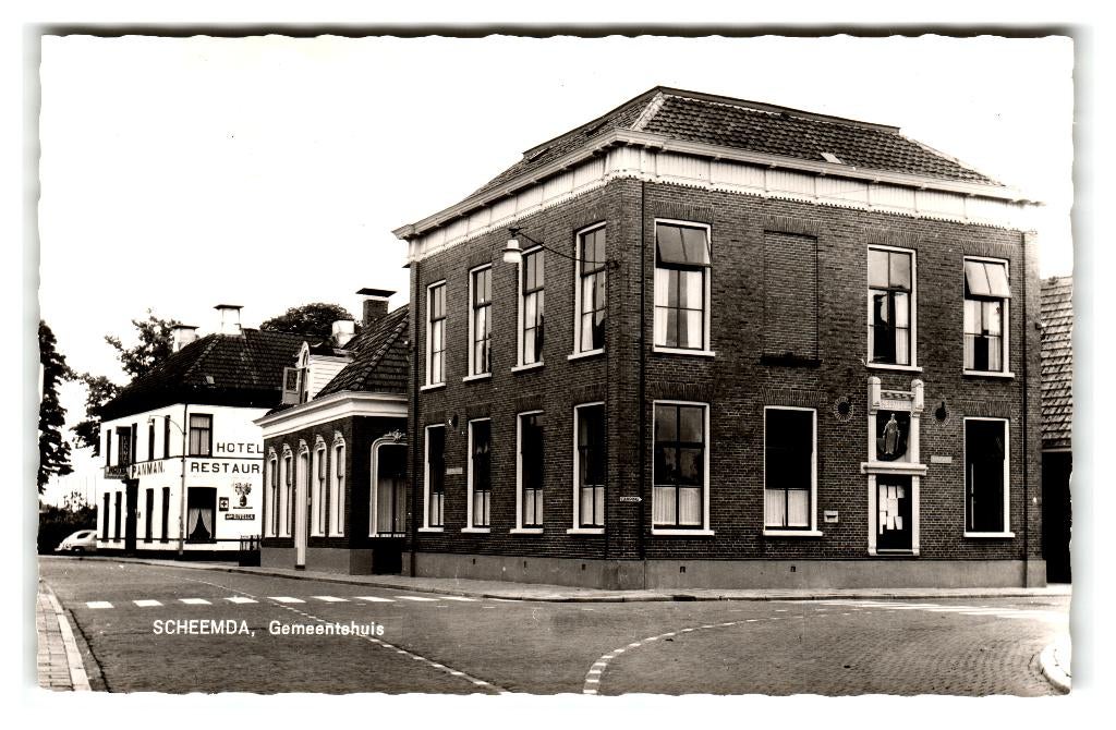 Scheemda, Gemeentehuis, Verzenden, 1960 tot 1980, Ongelopen, Groningen