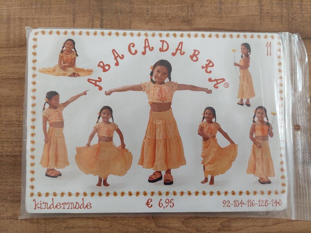 Naaipatroon Abracadabra meisjes rok en top, Hobby en Vrije tijd, Kledingpatronen, Overige merken, Overige typen, Kind, .