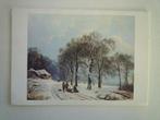 Kunstkaart Barend Cornelis Koekkoek Winterlandschap, Ophalen of Verzenden, Voor 1920, Sterren en Beroemdheden