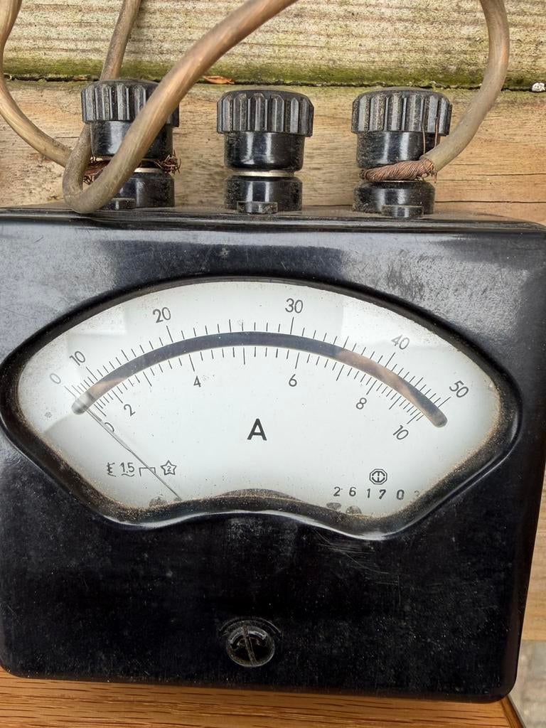 Antieke Ampère meter, Ophalen of Verzenden, Zo goed als nieuw, Elektriciteit