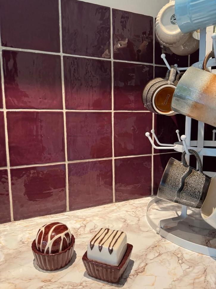 Badkamertegels royal purple 5x25 en 13x13 cm vintage tegels, Huis en Inrichting, Kasten | Schoenenrekken, Nieuw, Verzenden