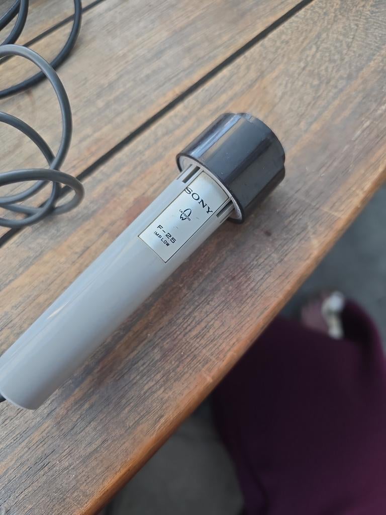 Vintage Sony F-25 Microfoon (Jaren '70/'80), Muziek en Instrumenten, Microfoons, Ophalen of Verzenden, Gebruikt, Overige typen