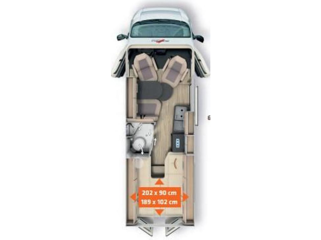 Malibu Diversity 640 LE K Lengtebedden,, Malibu, Fiat, Tot en met 2, Luifel