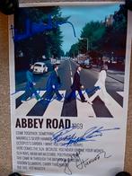 The Beatles Abbey Road Poster poster copy  Gesigneerd op can, Rechthoekig Staand, Ophalen of Verzenden, Zo goed als nieuw, A1 t/m A3