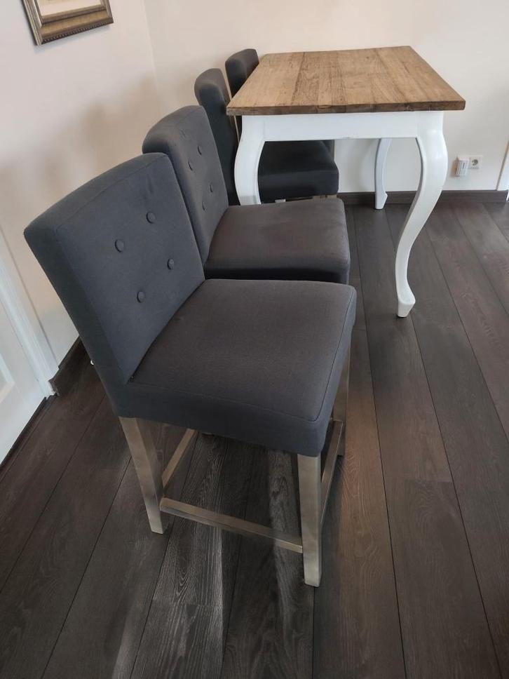 Hoge eet tafel, Huis en Inrichting, Tafels | Eettafels, Gebruikt, 50 tot 100 cm, 100 tot 150 cm, Vier personen, Rechthoekig, Teakhout