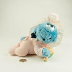 Babysmurf knuffel met rammelaar,  Applause in 1983,smurfen, Gebruikt, Smurfen, Ophalen of Verzenden, Poppetje, Figuurtje of Knuffel