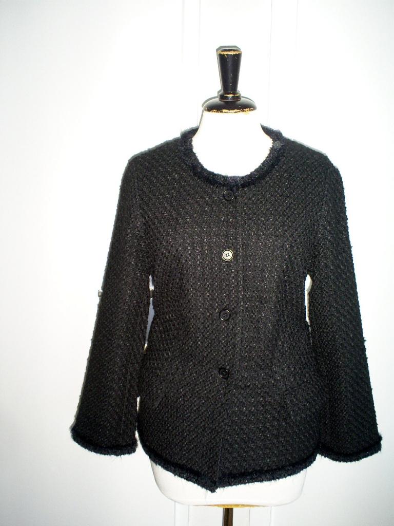 NIEUW __ RIVERWOODS bouclé jasje mt. 38 __ waarde 265,00, Maat 38/40 (M), Verzenden, Zwart, Nieuw