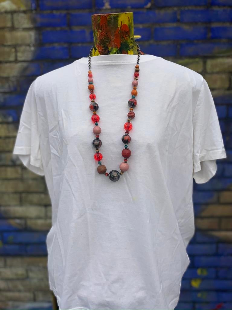 Ibiza ketting Boho Bohemien, Ophalen of Verzenden, Zo goed als nieuw, Overige materialen