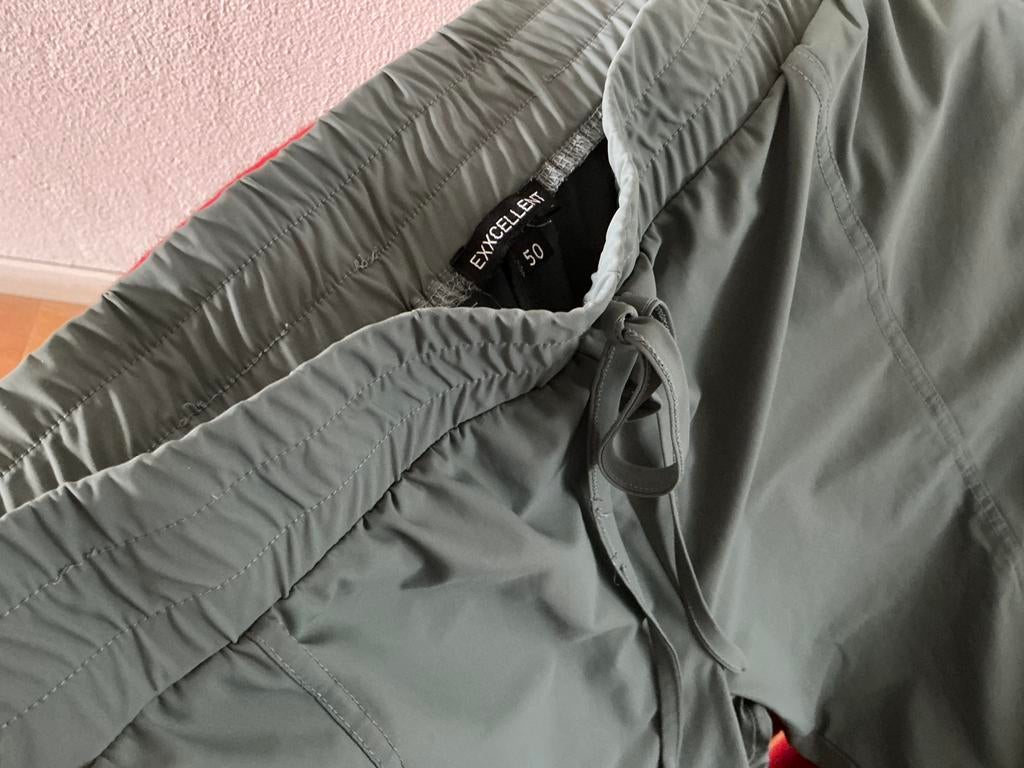 Exxellent 50 travelstof, Kleding | Dames, Grote Maten, Ophalen of Verzenden, Nieuw, Groen, Broek of Spijkerbroek