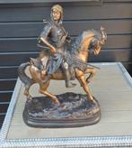 Brons beeld E. Guillemin - Arabische ruiter - 75cm - 19,5kg, Ophalen of Verzenden