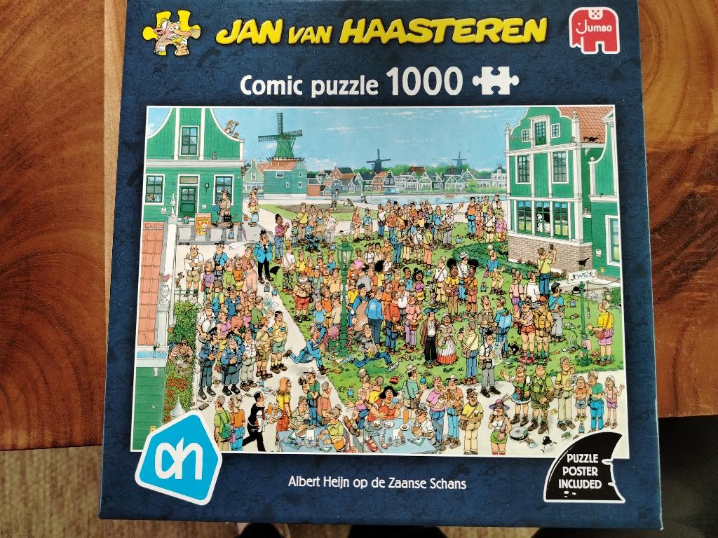 Jaan van Haasteren puzzel 1000 stukjes, Ophalen of Verzenden, 500 t/m 1500 stukjes, Zo goed als nieuw, Legpuzzel