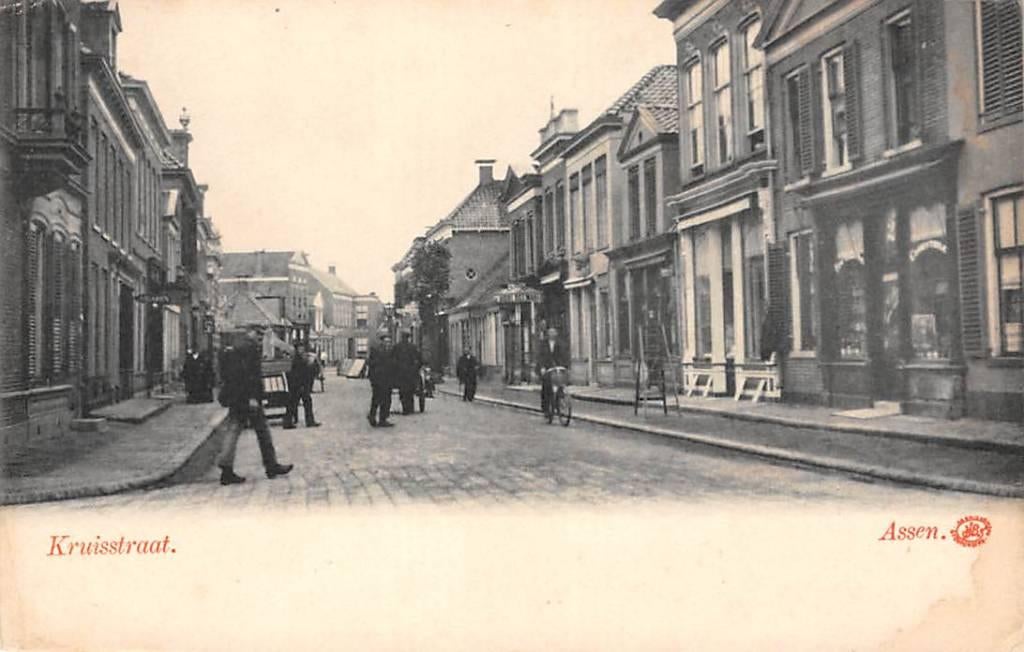 Assen Kruisstraat 1900 Drenthe, Verzenden, Voor 1920, Ongelopen, Drenthe