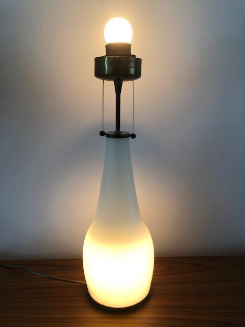 Tafellamp, Art Deco, Art Nouveau, glas, Scandinavisch,netjes, Ophalen of Verzenden, Zo goed als nieuw, Glas, Minder dan 50 cm