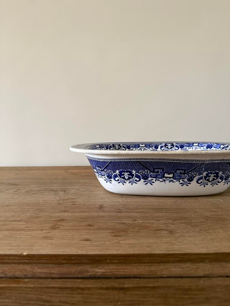 Sarreguemines schaal met Chinees decor - Willow, Antiek en Kunst, Ophalen of Verzenden