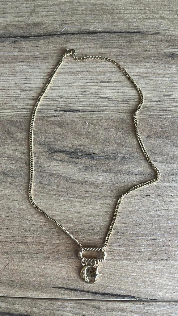 Gold plated ketting met hanger, Ophalen of Verzenden, Zo goed als nieuw, Goud, Overige materialen