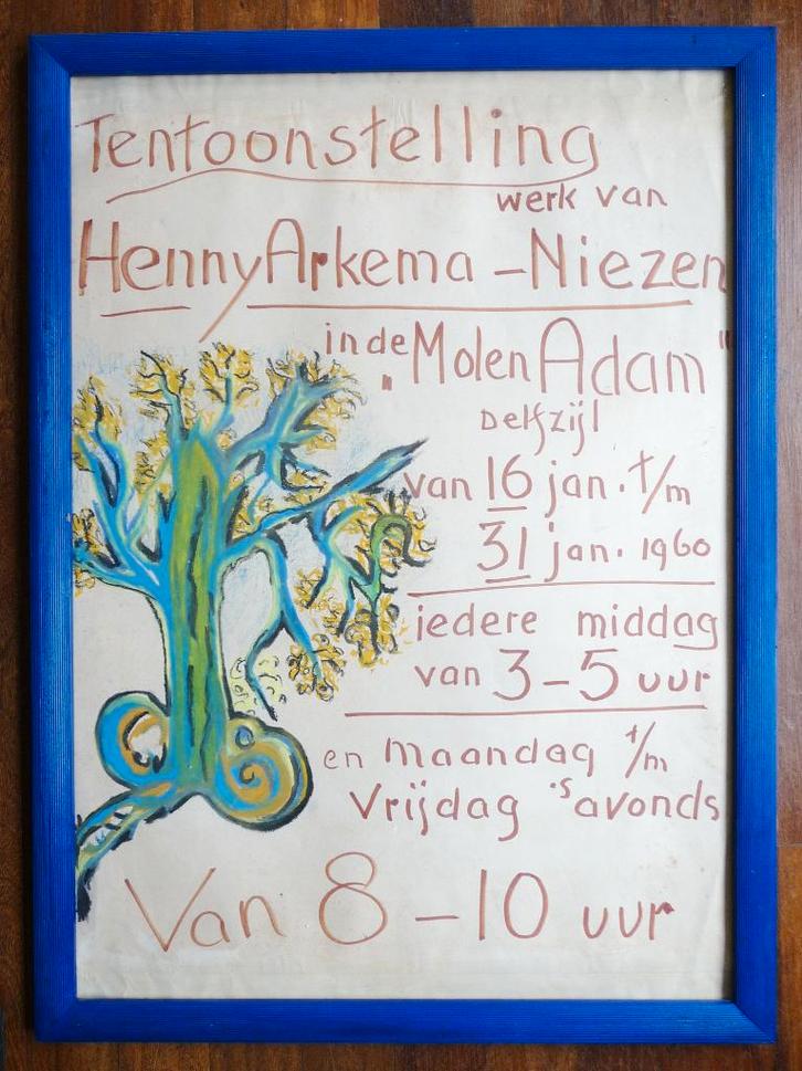 affiche van de Groninger Ploeg schilder Henny Arkema, Antiek en Kunst, Kunst | Schilderijen | Klassiek, Ophalen of Verzenden
