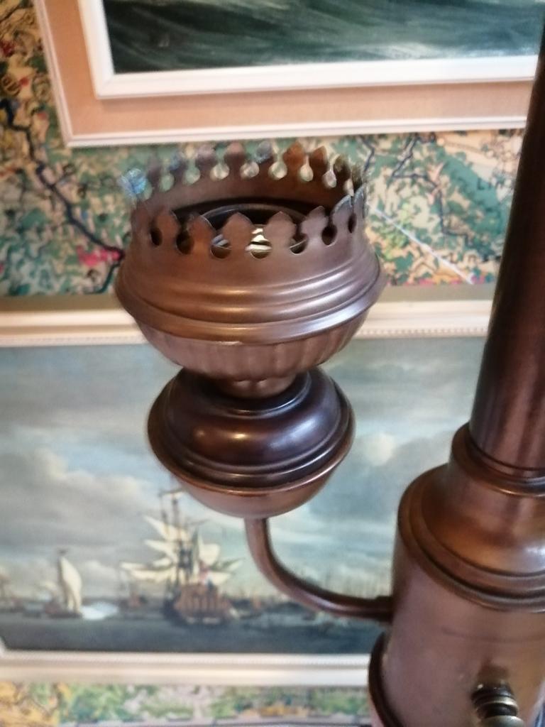 XXXL ANTIEKE ART DECO ITALIAANSE STAANDE SCHEEPS LAMP 175 CM, Antiek en Kunst, Ophalen