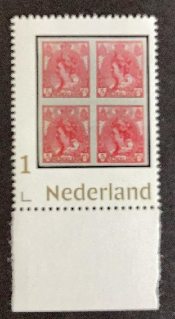 Pers. zegel NVPH 60 blok 4 stuks gouden 1, Verzenden, Na 1940, Postfris