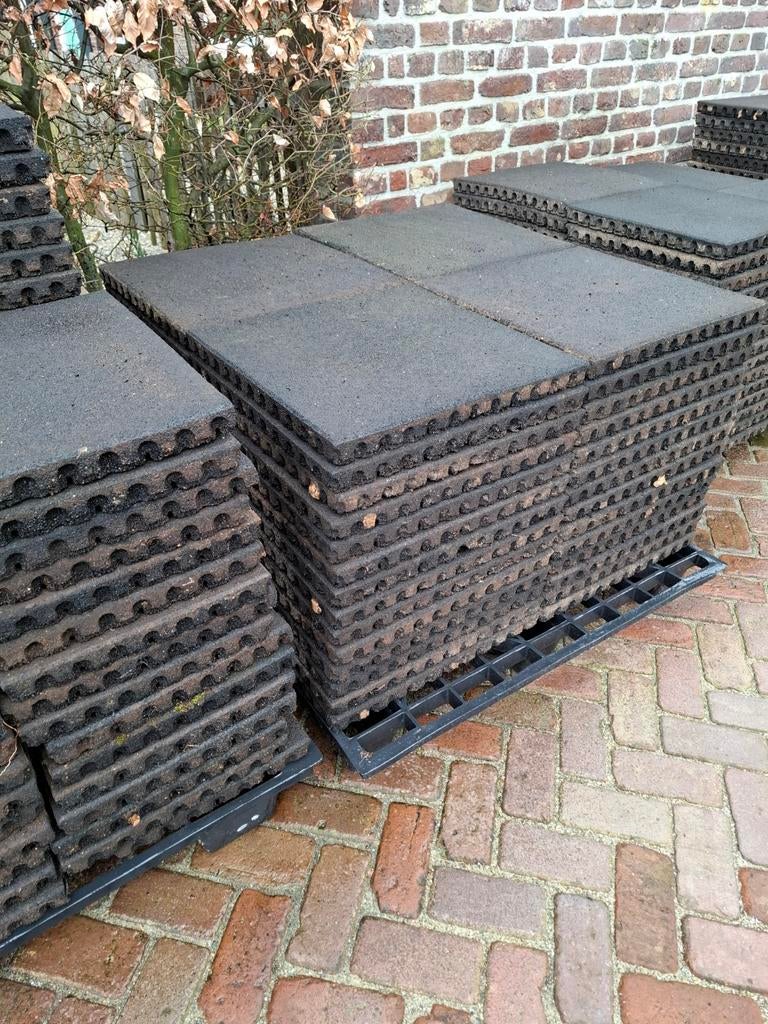 ✅️Rubberen tegels 50x50x4 cm Speeltoestellen Paardenstallen, Ophalen, Rubber, Overige typen