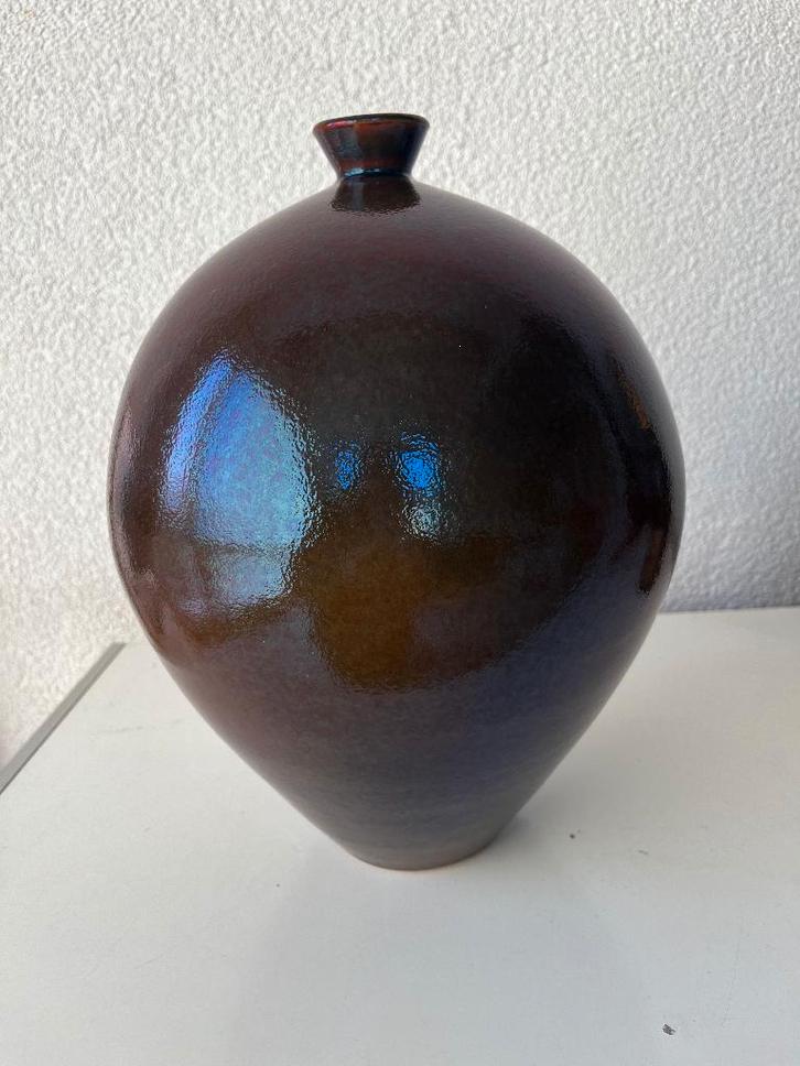 Mobach vaas, donkerbruin, Antiek en Kunst, Antiek | Keramiek en Aardewerk, Ophalen