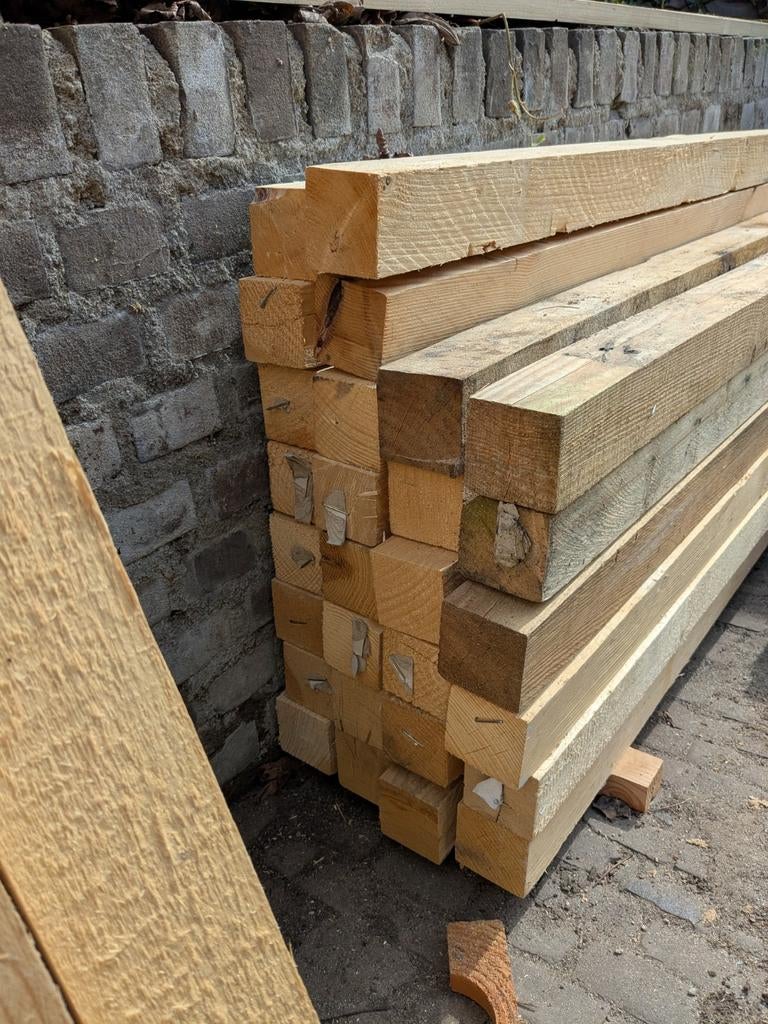 Nette Vuren balken 150x7,5x7,5cm, Ophalen of Verzenden, Gebruikt, Minder dan 180 cm, Planken