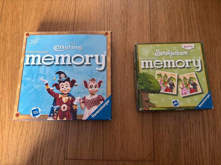 Efteling Memory en Sprookjesboom Memory (Ravensburger), Hobby en Vrije tijd, Gezelschapsspellen | Bordspellen, Gebruikt, Een of twee spelers