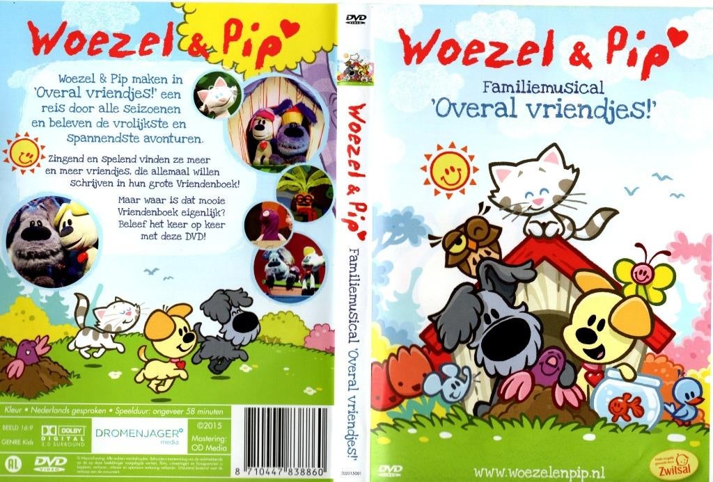 Woezel & Pip, familiemusical, overal vriendjes, Alle leeftijden, Ophalen of Verzenden, Zo goed als nieuw