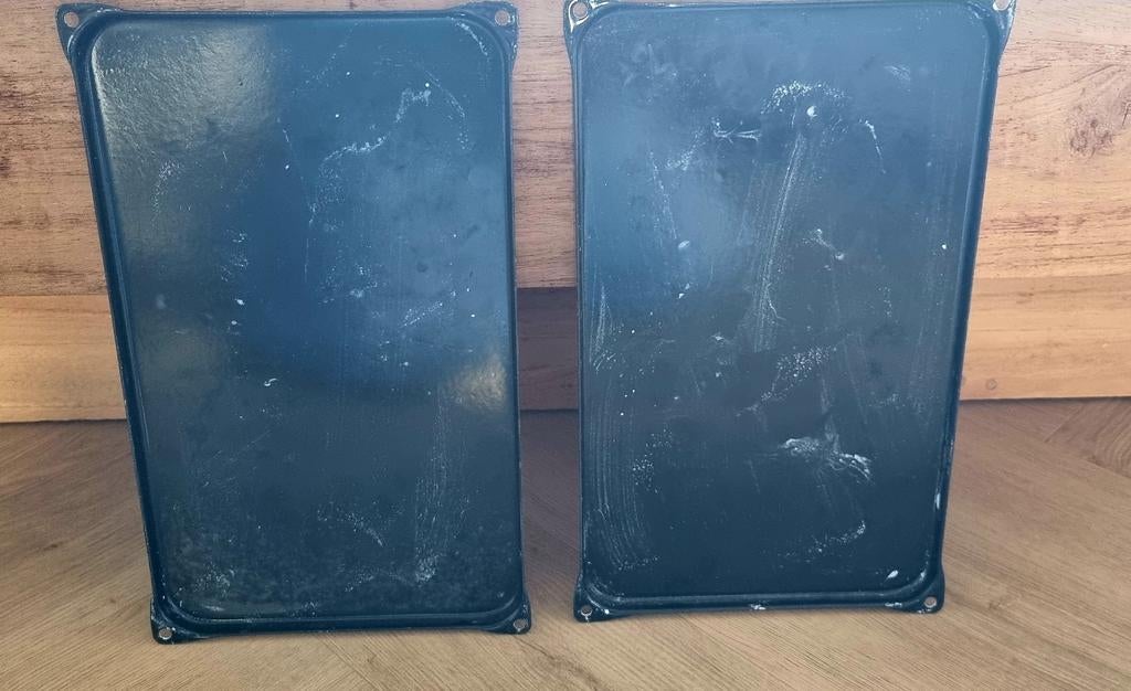 2 x emaille bord reclamebord boot transport scheepvaart, Ophalen of Verzenden, Gebruikt, Reclamebord