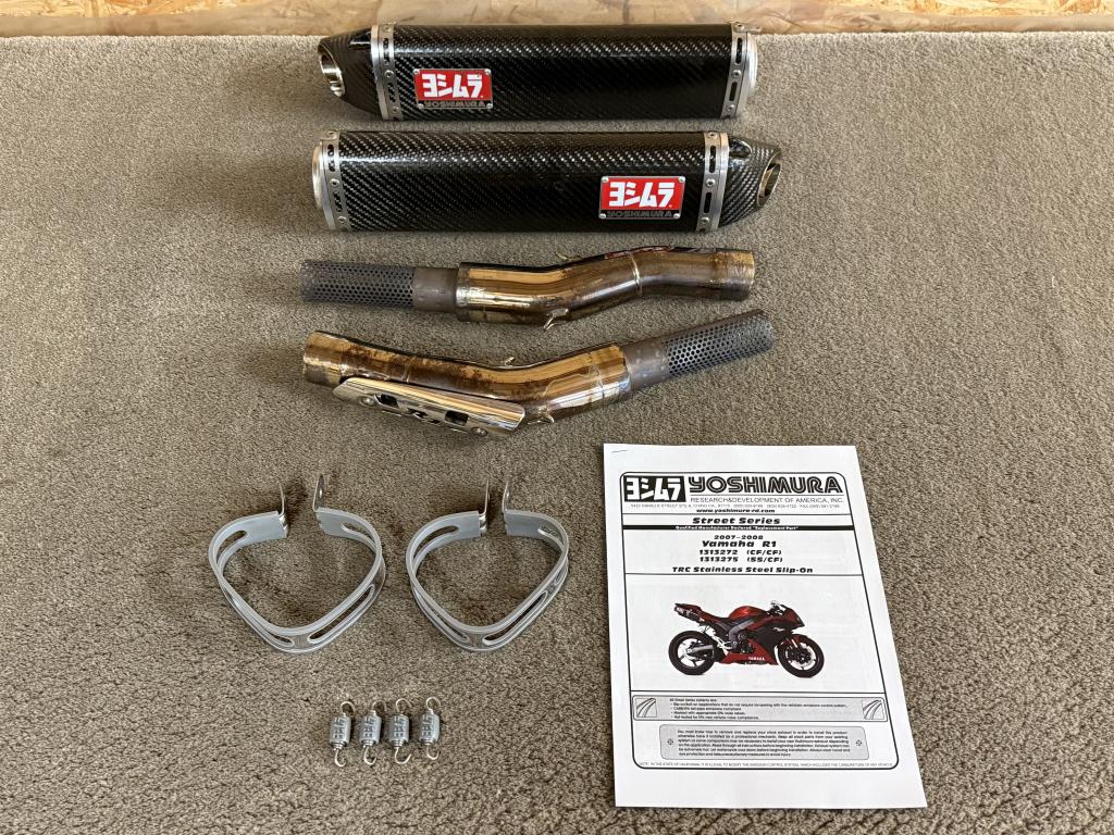 Yoshimura TRC uitlaten Yamaha YZF-R1 YZFR1 R1 2007 2008 RN19, Gebruikt, 5420 Daniels Street, Chino, CA, 91710, US, Verzenden, Sales@yoshimura-rd.com