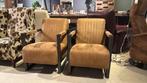 Industriele fauteuil, Gebruikt, Twee, Bruin, .