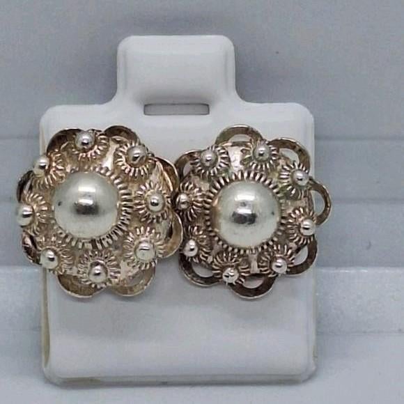 Zilveren Zeeuwse knop oorknoppen - 1.5 cm doorsnee, Gebruikt, Ophalen of Verzenden, Knopjes of Stekers, Zilver