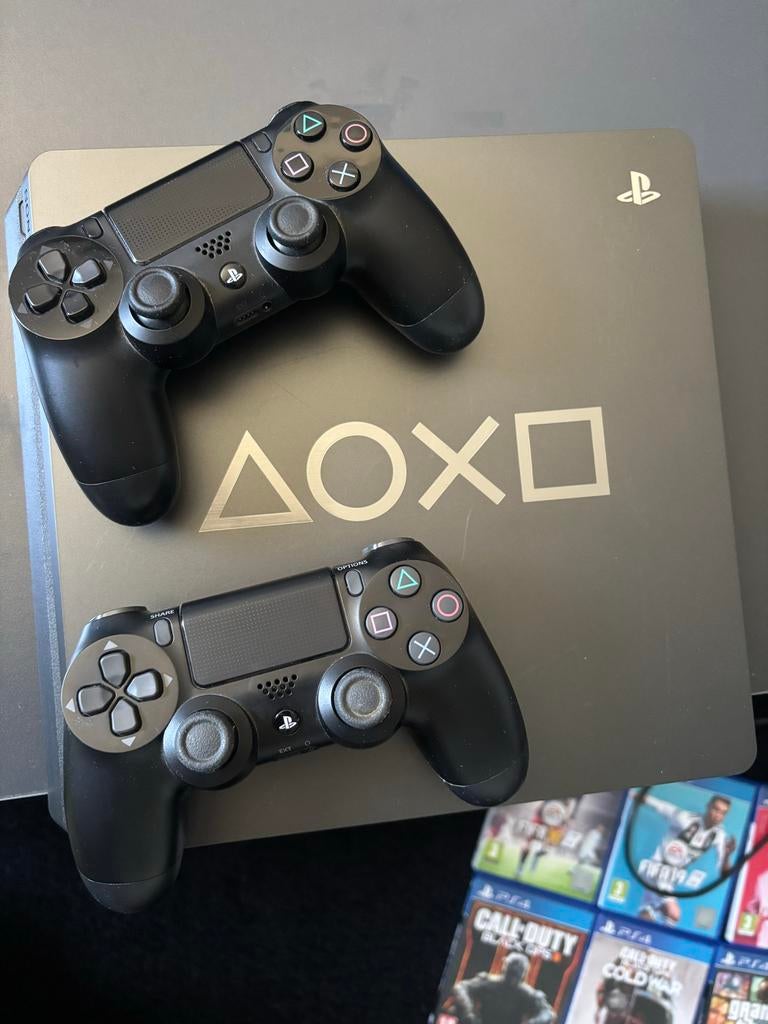 PlayStation 4 Slim (Special Edition) met games, controllers, Met 2 controllers, Ophalen of Verzenden, Slim, 500 GB