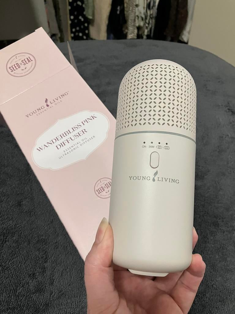 Young Living WanderBliss diffuser Rose en Wit, Sport en Fitness, Ophalen of Verzenden, Nieuw, Aroma