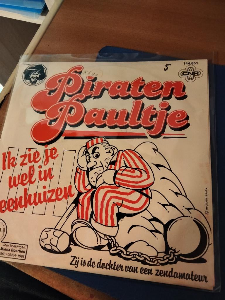 Piraten paultje ik zie je wel in Veenhuizen, Cd's en Dvd's, Vinyl | Nederlandstalig, 7 inch, 1980 - 1989, Ophalen of Verzenden