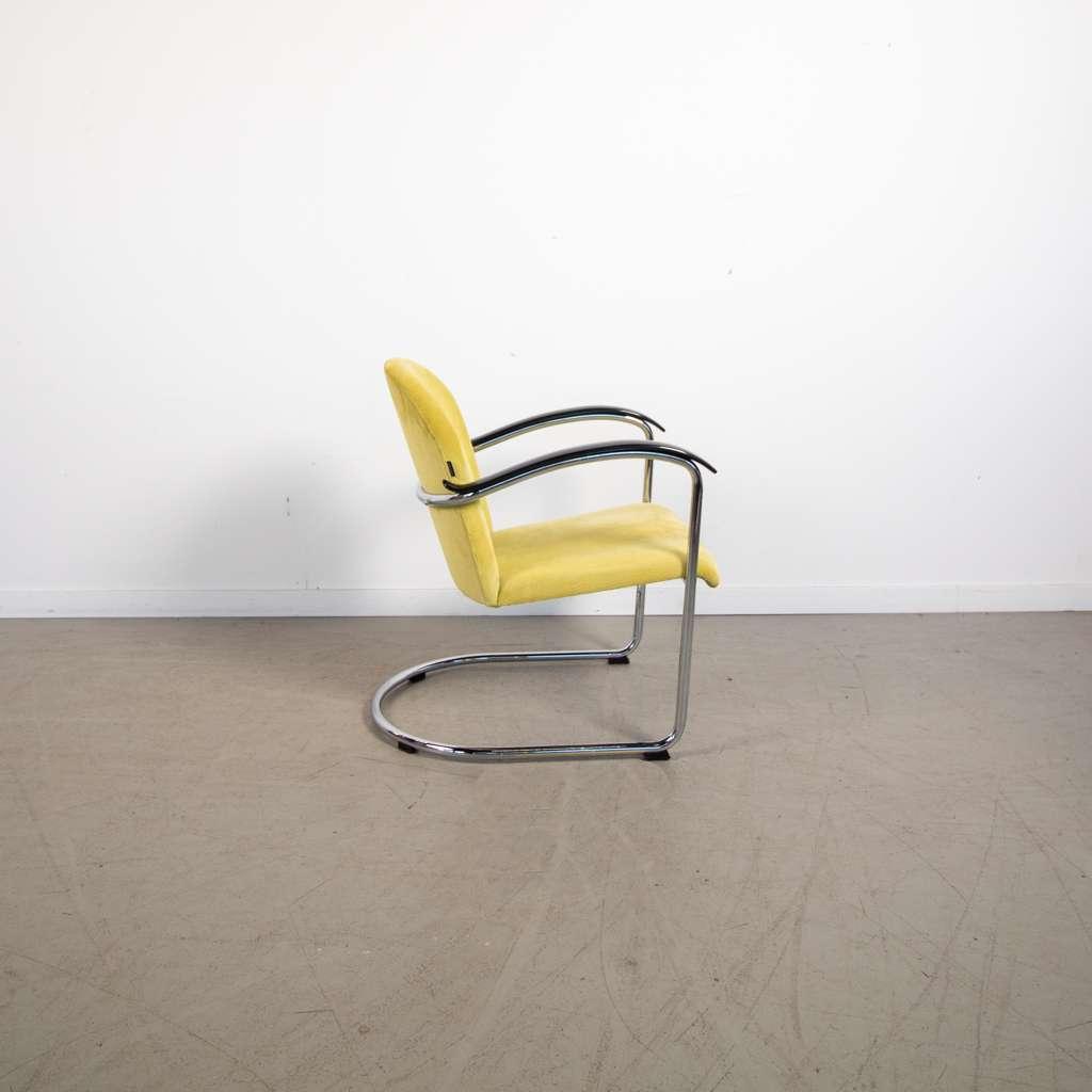 1x Gispen 414 Fauteuil Geel Stof, Niet ingevuld, Niet ingevuld, 75 tot 100 cm, Ophalen of Verzenden