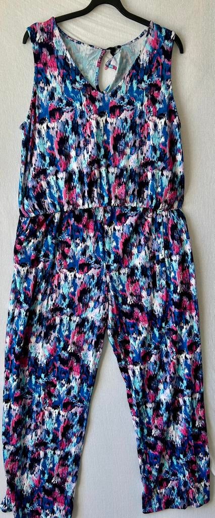 Yest trendy stretch jumpsuit 46, Kleding | Dames, Grote Maten, Verzenden, Zo goed als nieuw, Shirt of Top