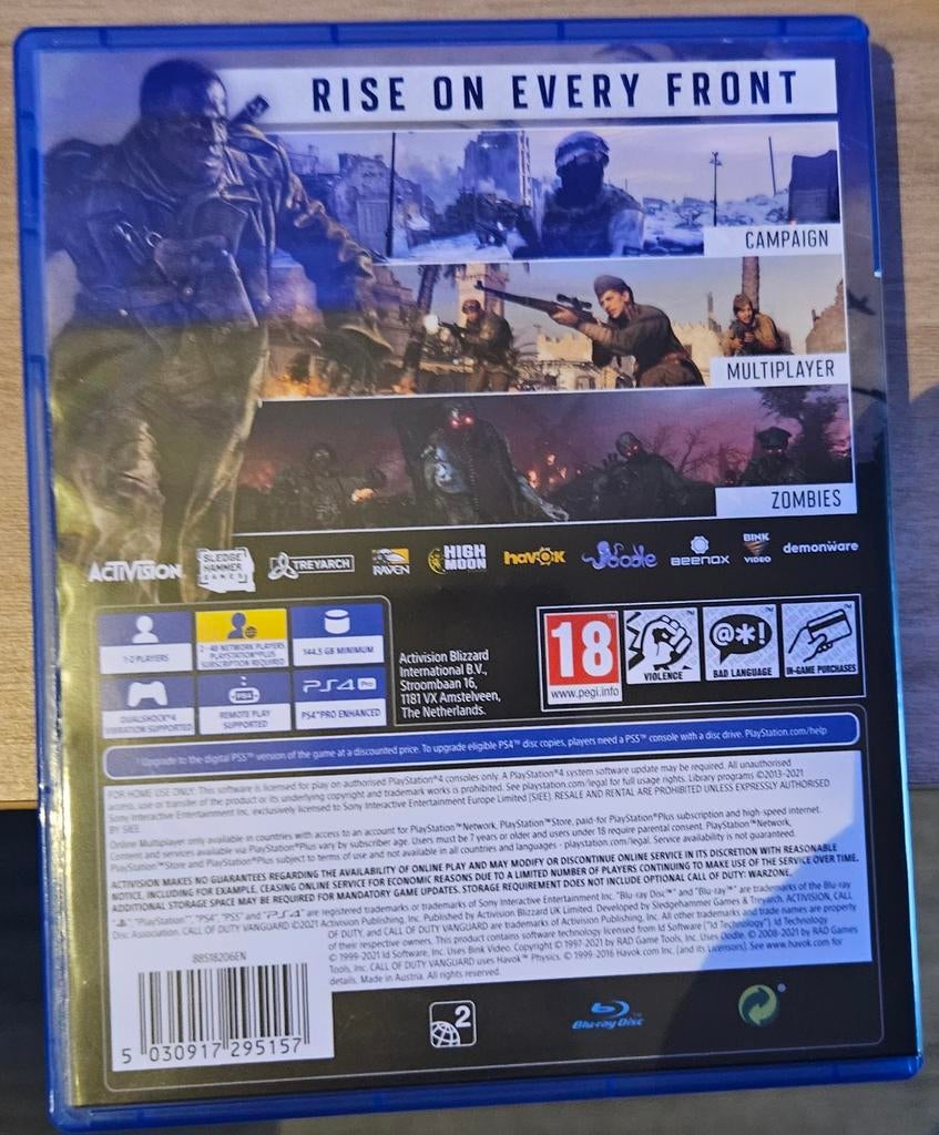 Call of duty vanguard, Spelcomputers en Games, Games | Sony PlayStation 4, 1 speler, Ophalen, Vanaf 3 jaar