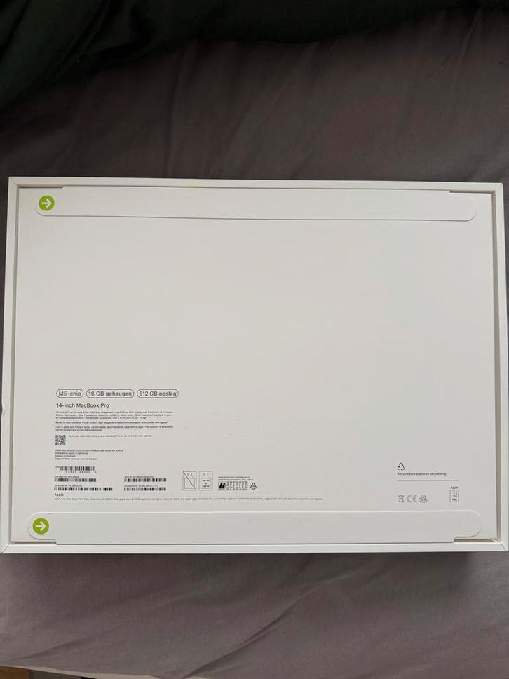 Nieuwe Apple MacBook Pro 14 inch M5-chip 16GB/512GB, Computers en Software, Apple Macbooks, Nieuw, MacBook Pro, 3 tot 4 Ghz, 512 GB