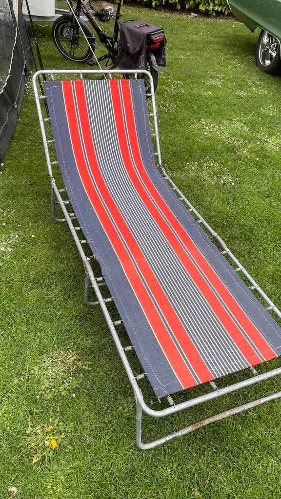 Retro Stretcher / Ligbed voor Zon - Vintage Stijl, Ophalen, Gebruikt, Metaal