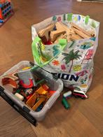 Grote set IKEA houten treinbaan met accessoires, Ophalen, Gebruikt