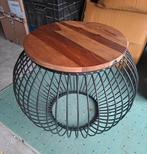Salontafel mango industrieel nieuw, Ophalen, 50 tot 100 cm, 50 tot 75 cm, Rond